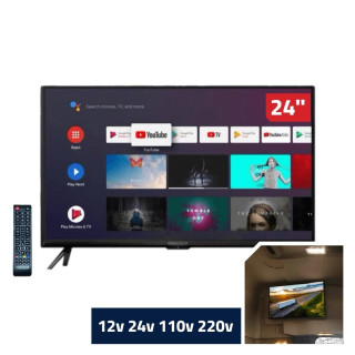 Smart TV para Caminhão 24" 12v 24v 110v 220v WiFi Android 12 Ônibus Motorhome - Climatizar