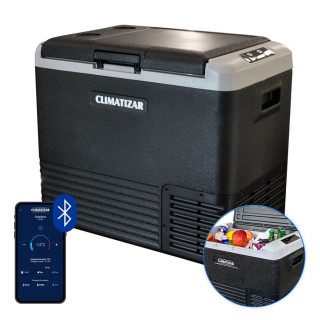 Geladeira Portátil Climatizar 50 Litros 12v 24v 110v 220v Bluetooth USB